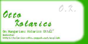 otto kolarics business card